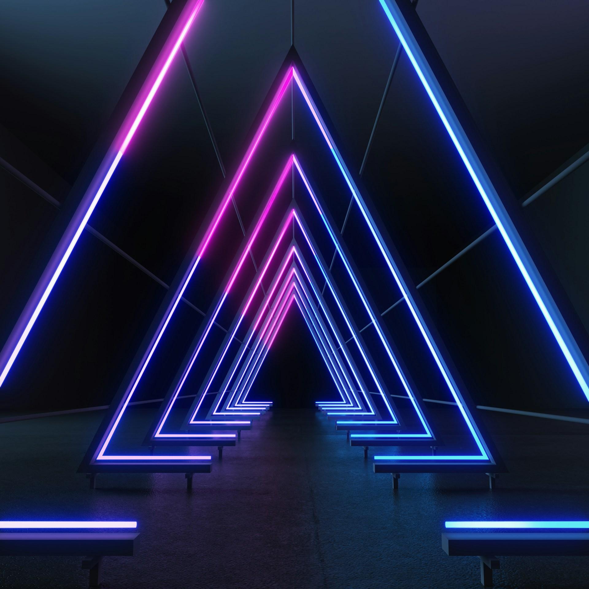 Abstract 3D render background with glowing light