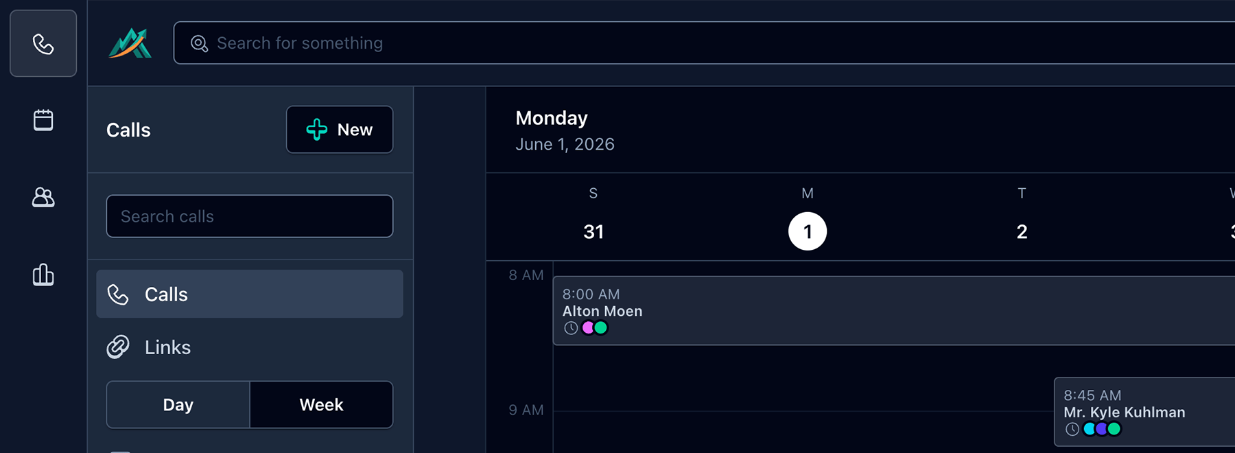 Screenshot of unassigned calls