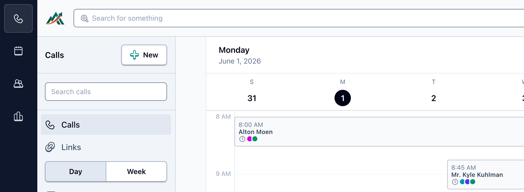 Screenshot of unassigned calls