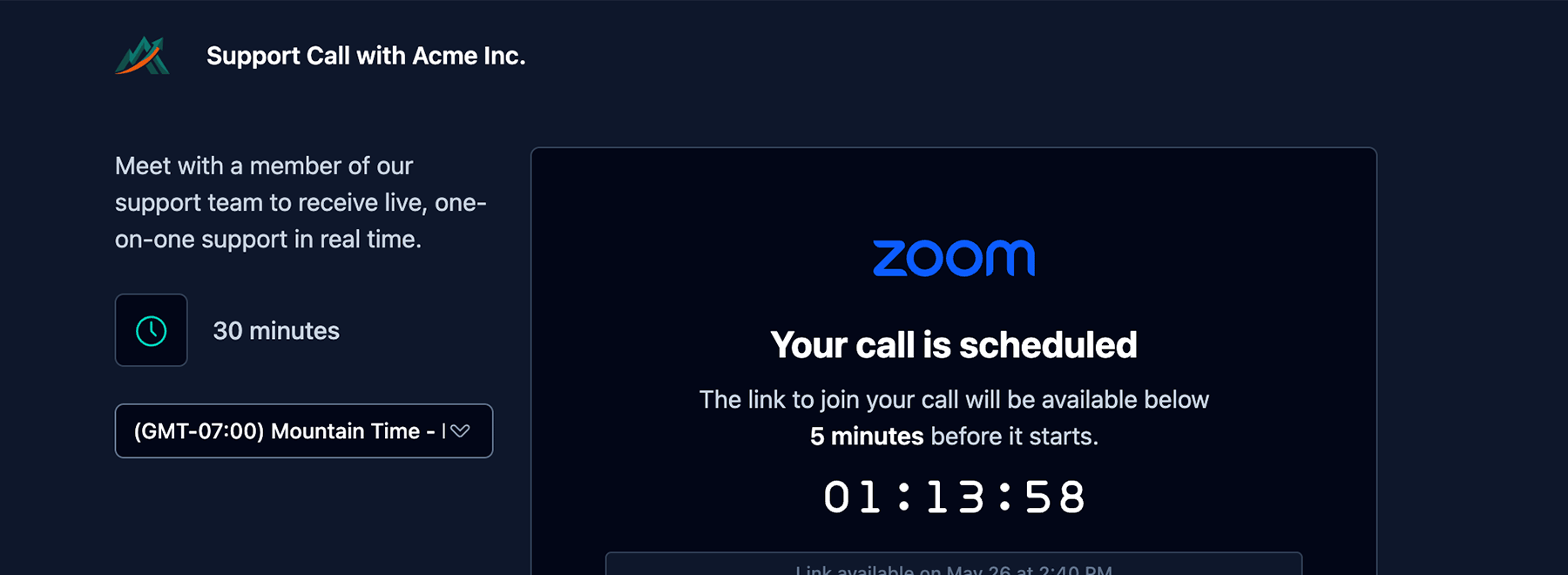Screenshot of waiting room