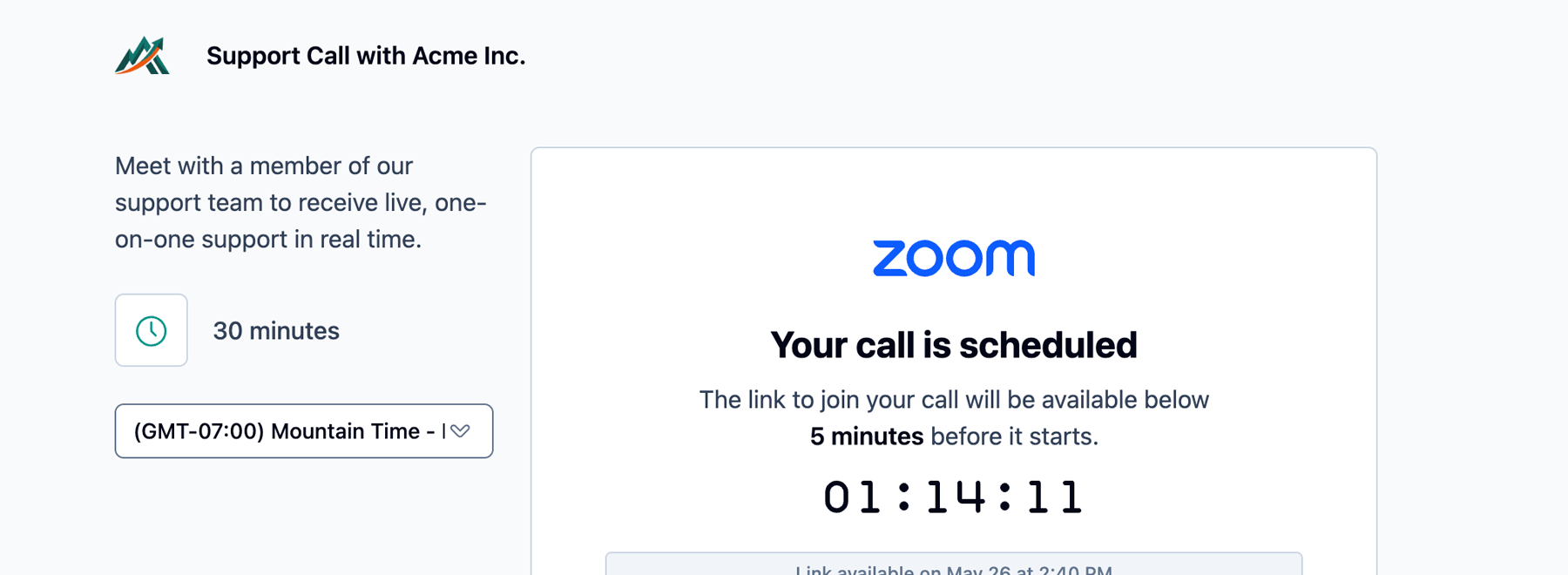 Screenshot of waiting room