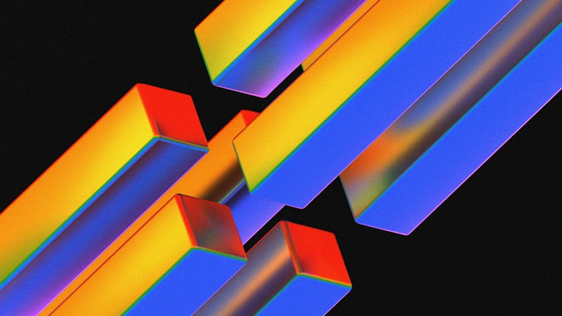 Colorful metal bars